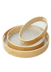 Set de 3 bandejas bamboo