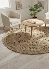 Alfombra artesanal Oval Yute