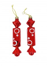 Set por 2 Caramelos Rectangular Rojos