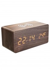 Reloj despertador Digital Led Madera