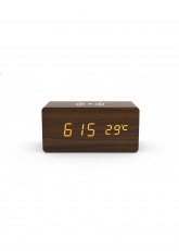 Reloj despertador Digital Led Madera