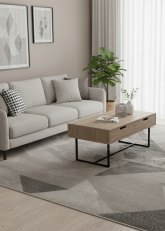 Alfombra Geométrica Triángulos 160 cm