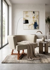 Sillón Gervasoni Lustrado con Tapizado