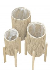 Set de 3 Macetas decorativas fibras