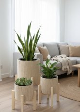 Set de 3 Macetas decorativas fibras