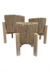 Set de 3 Macetas decorativas fibras