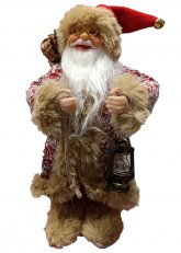 Papá Noel Este con Farol y Saco 45 cm