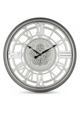 Reloj de Pared Engranajes Vintage Plateado