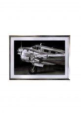 Cuadro Avion Con Helice Plata