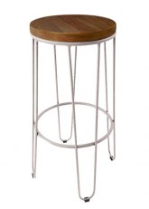 Taburete Alto Lorex Circular Tono Perlado