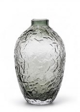 Jarrón de cristal negro M