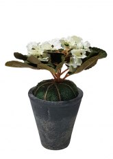 Planta Con Flores Artificiales Blanco