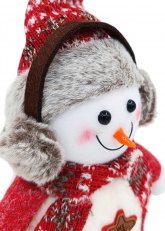 Muñeco de Nieve con Gorro Rojo 16 cm