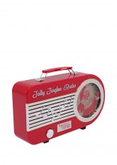 5 red radio with Santa Rojo