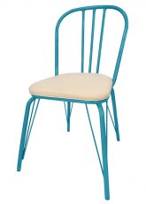 Silla Vermont Tapizada - Tono Turquesa