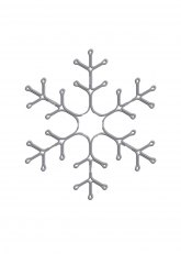 Copo de nieve LED 62 cm