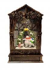 Ventana Invernal LED Muñecos de Nieve