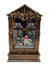 Ventana Invernal LED Muñecos de Nieve