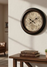 Reloj de pared Mapamundi negro