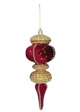 Puntera  Velvet rojo y dorado