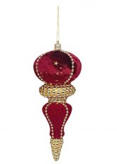 Puntera  Velvet rojo y dorado