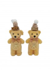 Set de 2 Ositos Caramelo con Gorro