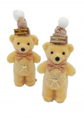 Set de 2 Ositos Caramelo con Gorro