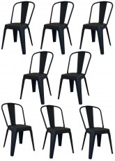 Silla Tolix Air x8 (Plástico Reforzado) Negro