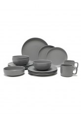 Set de Vajilla de 16  piezas Estilo nórdico gris