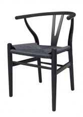 Silla Wishbone Full Black Negro Absoluto