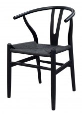 Silla Wishbone Full Black Negro Absoluto