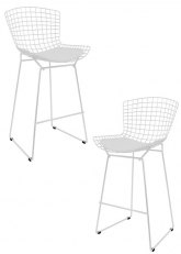 Set Taburete Bertoia Pintado x2 Tono Blanco