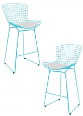 Set Taburete Bertoia Pintado x2 Tono Celeste