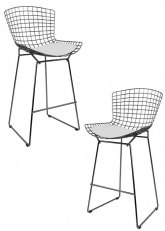 Set Taburete Bertoia Pintado x2 Tono Gris Grafito