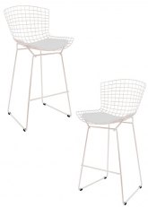 Set Taburete Bertoia Pintado x2 Tono Perlado