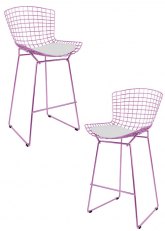 Set Taburete Bertoia Pintado x2 Tono Violeta