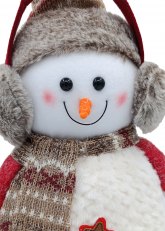 Muñeco de Nieve con Gorro Beige 25 x 20 Cm