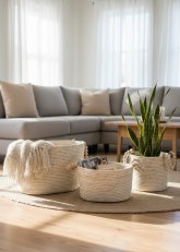 Set de 3 Canastos perlas