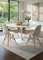 Mesa Tulip Redonda Marble 1.20 mts