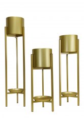 Set X3 Maceteros Dorado