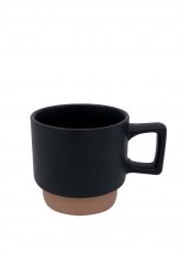 Mug con base marron  250ml Negro