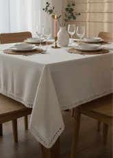 Mantel Tusor Bordado 2.20 x 1.50 Mts