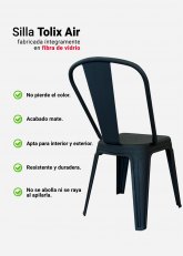 Silla Tolix Air  x4 (Plástico Reforzado) Negro