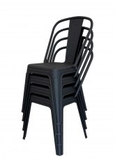 Silla Tolix Air  x4 (Plástico Reforzado) Negro