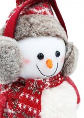 Muñeco de Nieve con Gorro Rojo 50 x 30 cm
