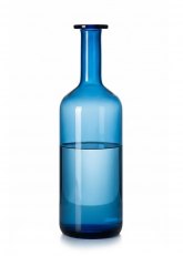 Jarrón de vidrio Botella azul noche