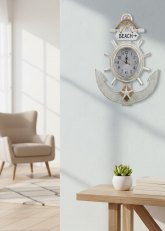 Reloj de pared náutico Ancla & Timón