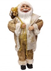 Papá Noel Invernal Dorado con Bolsa 45