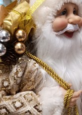 Papá Noel Invernal Dorado con Bolsa 45