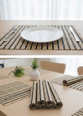 Set de 4 Individuales bamboo enrollables